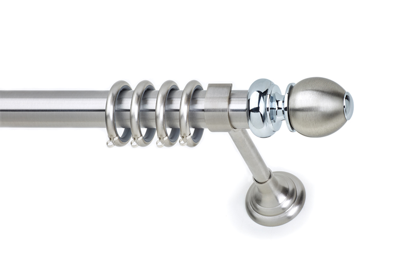 Anartisi Κουρτινόξυλο Φ35 Spazio Νίκελ Σατινέ